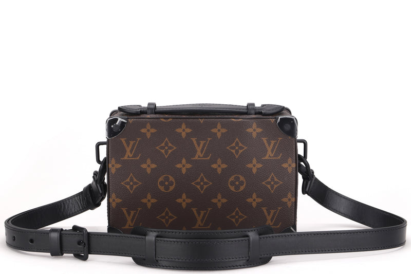 Louis Vuitton Soft Trunk Monogram Macassar Handle Bag Brown Black