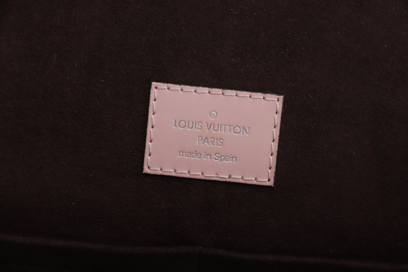 louis vuitton cluny bb (ca3186) pink epi leather silver hardware, with