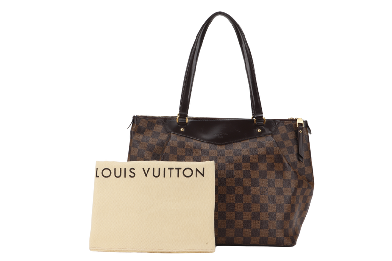 LOUIS VUITTON N41103 WESTMINSTER GM DAMIER EBENE COATED CANVAS GOLD HARDWARE WITH DUST COVER