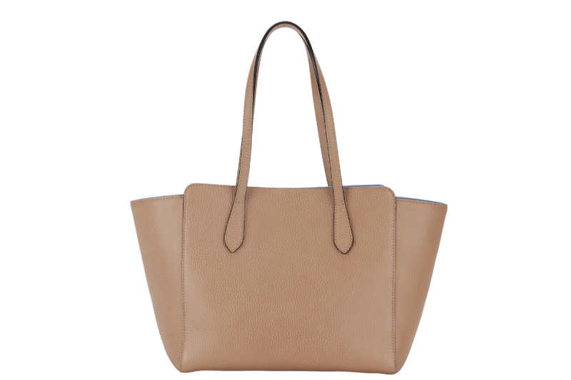 GUCCI DOLLAR SWING TOTE (354408.204991) LIGHT BROWN MINERAL BLUE CALFSKIN GOLD HARDWARE NO DUST COVER