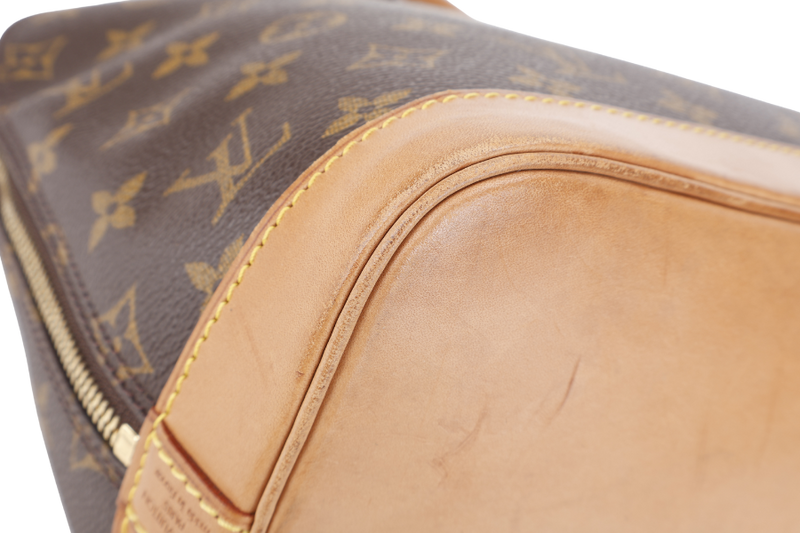 LOUIS VUITTON M51130 ALMA PM MONOGRAM COATED CANVAS GOLD HARDWARE WITH DUST COVER