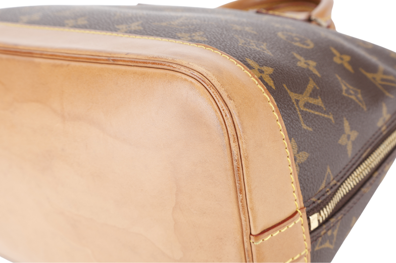 LOUIS VUITTON M51130 ALMA PM MONOGRAM COATED CANVAS GOLD HARDWARE WITH DUST COVER