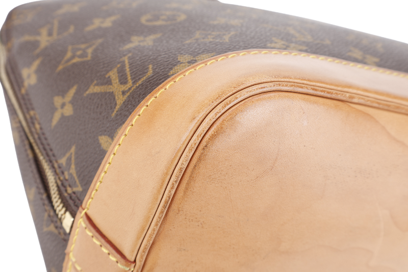 LOUIS VUITTON M51130 ALMA PM MONOGRAM COATED CANVAS GOLD HARDWARE WITH DUST COVER