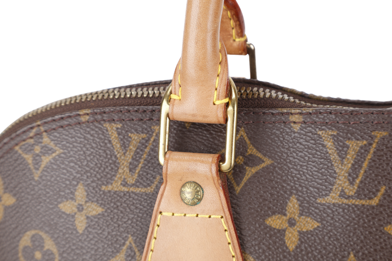 LOUIS VUITTON M51130 ALMA PM MONOGRAM COATED CANVAS GOLD HARDWARE WITH DUST COVER