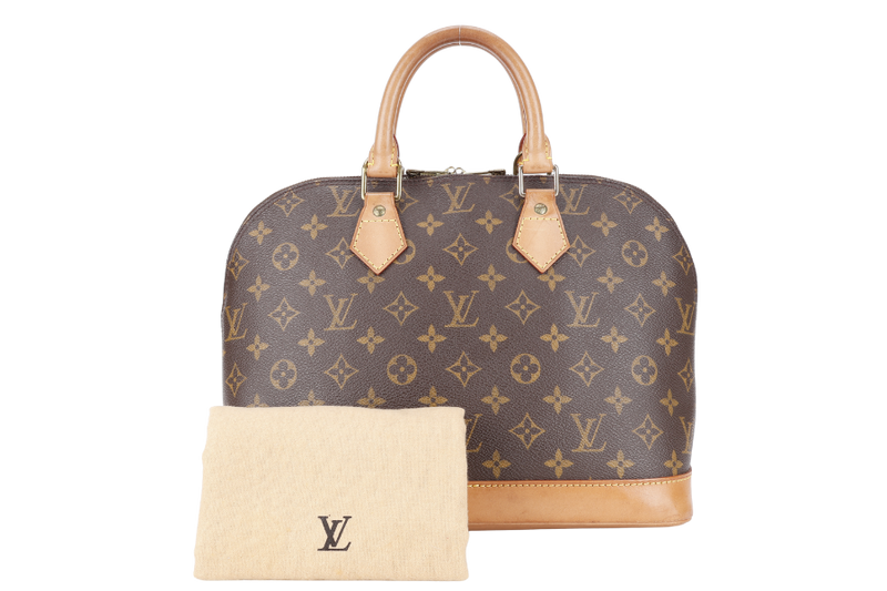 LOUIS VUITTON M51130 ALMA PM MONOGRAM COATED CANVAS GOLD HARDWARE WITH DUST COVER