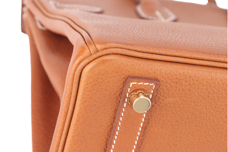 HERMES BIRKIN 25 FAUVE BARENIA FAUBOURG LEATHER STAMP K (YEAR 2025) GOLD HARDWARE WITH LOCK & KEYS, DUST COVER AND BOX
