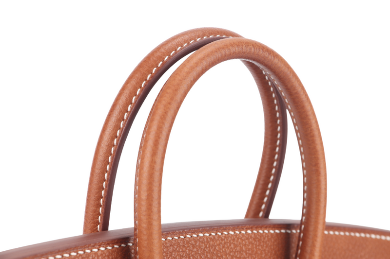 HERMES BIRKIN 25 FAUVE BARENIA FAUBOURG LEATHER STAMP K (YEAR 2025) GOLD HARDWARE WITH LOCK & KEYS, DUST COVER AND BOX