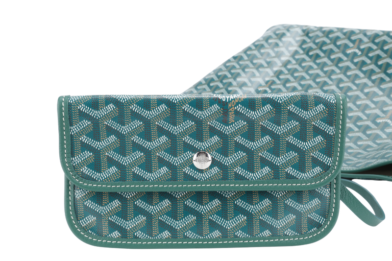 GOYARD SAINT LOUIS PM BAG GREEN COLOR WITH DUST COVER