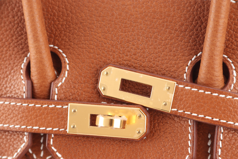 HERMES BIRKIN 25 FAUVE BARENIA FAUBOURG LEATHER STAMP K (YEAR 2025) GOLD HARDWARE WITH LOCK & KEYS, DUST COVER AND BOX