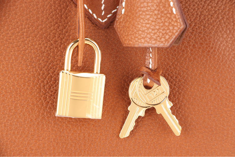 HERMES BIRKIN 25 FAUVE BARENIA FAUBOURG LEATHER STAMP K (YEAR 2025) GOLD HARDWARE WITH LOCK & KEYS, DUST COVER AND BOX