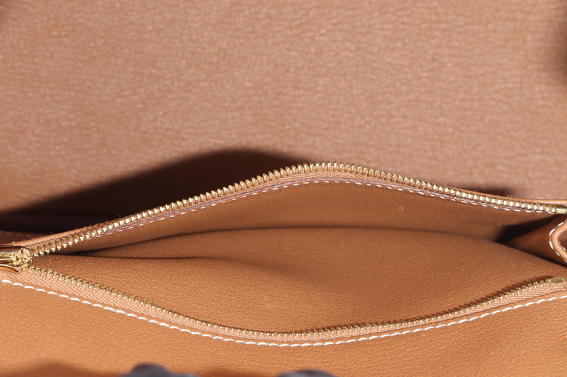 HERMES BIRKIN 25 FAUVE BARENIA FAUBOURG LEATHER STAMP K (YEAR 2025) GOLD HARDWARE WITH LOCK & KEYS, DUST COVER AND BOX