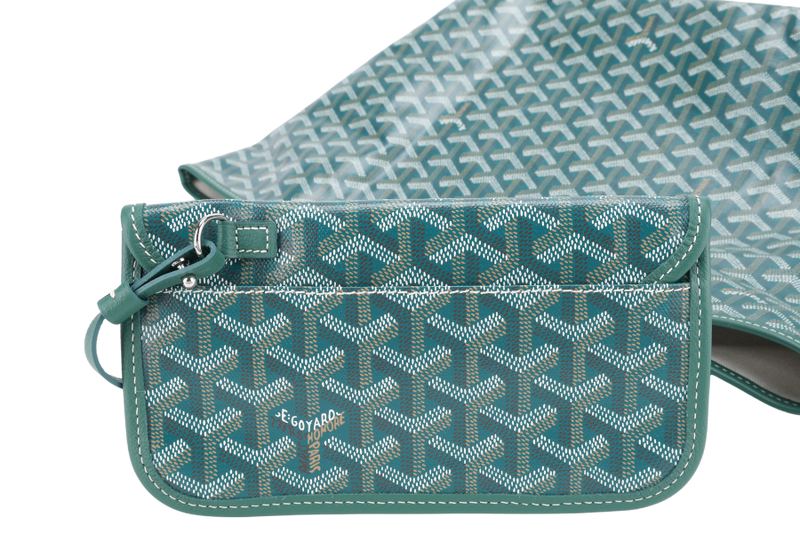 GOYARD SAINT LOUIS PM BAG GREEN COLOR WITH DUST COVER