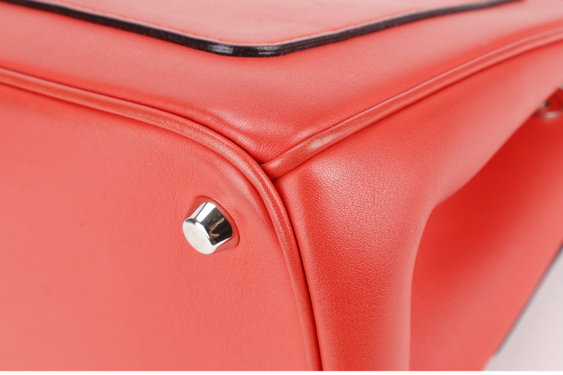 CHRISTIAN DIOR BE DIOR BI-COLOR ORANG, PINK SMOOTH LEATHER SILVER HARDWARE WITH STRAPS, CARD, DUST COVER AND BOX