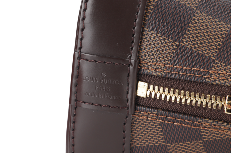 LOUIS VUITTON ALMA BB DAMIER EBENE GOLD HARDWARE WITH STRAPS, LOCK&KEYS AND DUST COVER