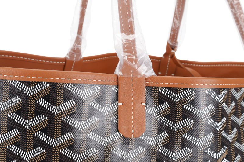 GOYARD ANJOU PM BAG BLACK AND TAN COLOR WITH DUST COVER