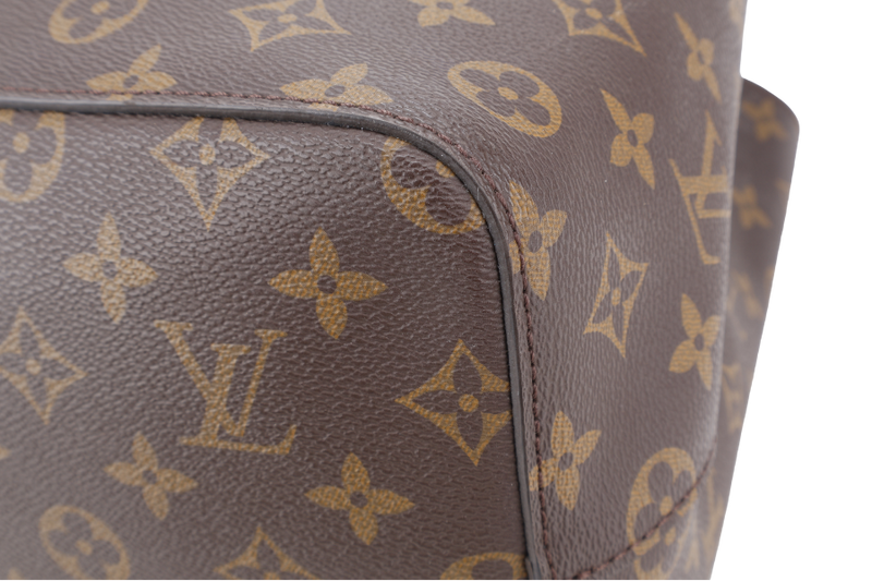 LOUIS VUITTON NEONOE MONOGRAM BLACK TRIM WITH STRAPS AND DUST COVER