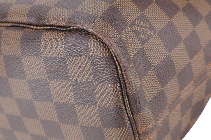 LOUIS VUITTON NEVERFULL MM EBENE DAMIER COATED CANVAS GOLD HARDWARE NO DUST COVER