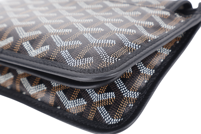 GOYARD PLUMET IN BLACK GOYARDINE WITH DUST COVER