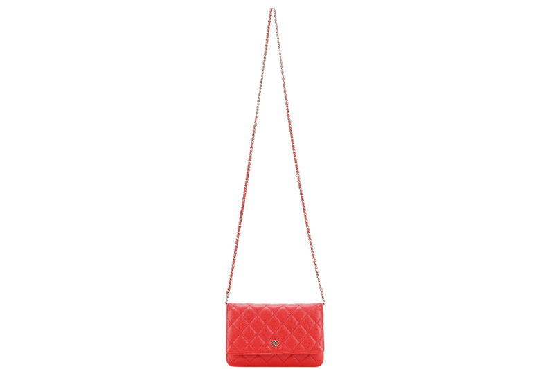 CHANEL CLASSIC WOC RED CAVIAR GOLD HARDWARE (GA17xxxx) WITH DUST COVER, BOX AND PAPER BAG