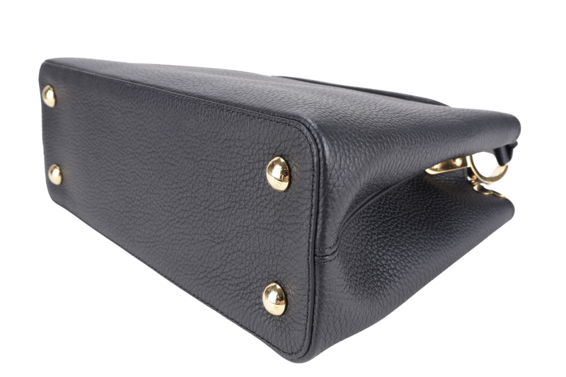 LOUIS VUITTON M54663 CAPUCINES MM BLACK LEATHER GOLD HARDWARE NO DUST COVER