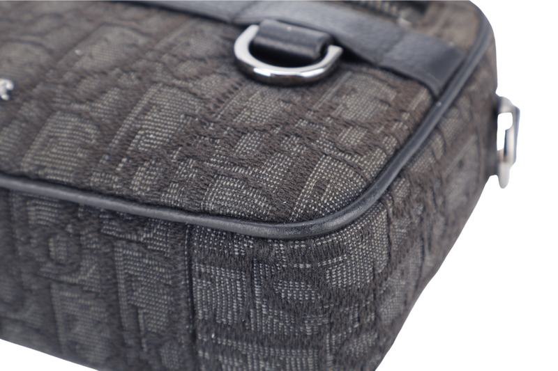 CHRISTIAN DIOR 27-BO-1213 NEW DIOR SAFARI BAG HANDBAG OBLIQUE CROSSBODY BAG RUTHENIUM HARDWARE NO DUST COVER