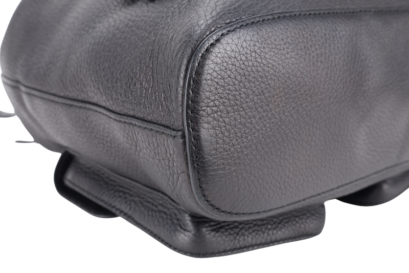 GUCCI BAMBOO BLACK LEATHER BACKPACK WITH DUST COVER