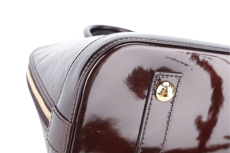 LOUIS VUITTON ALMA PM (M10153) PURPLE VERNIS LEATHER WITH LOCK&KEYS AND DUST COVER