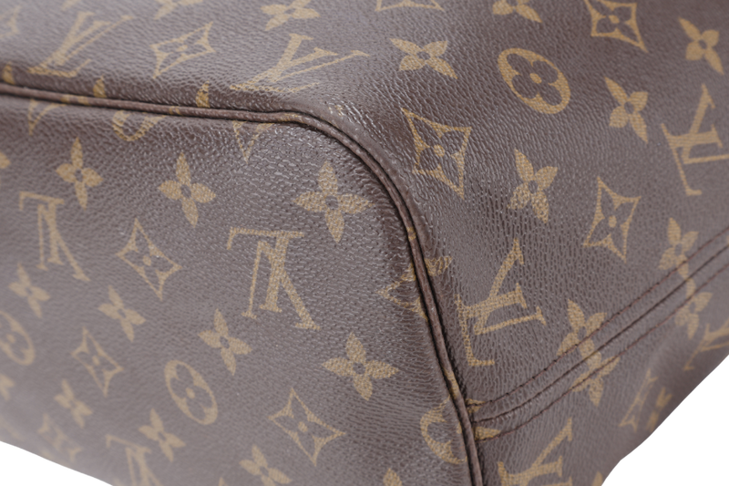 LOUIS VUITTON M46975 NEVERFULL MM MONOGRAM CANVAS GOLD HARDWARE WITH DUST COVER