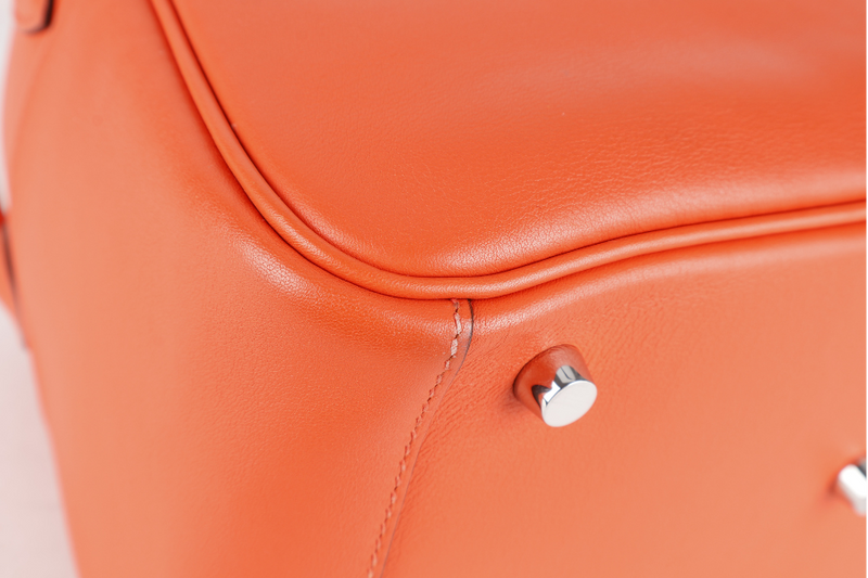 HERMES LINDY 26 CAPUCINE SWIFT LEATHER PHW STAMP A (YEAR 2017) WITH DUST COVER