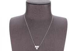 TIFFANY & CO. PAPER FLOWER PENDANT NECKLACE PT950 WITH DIAMOND 3.7G WITH BOX