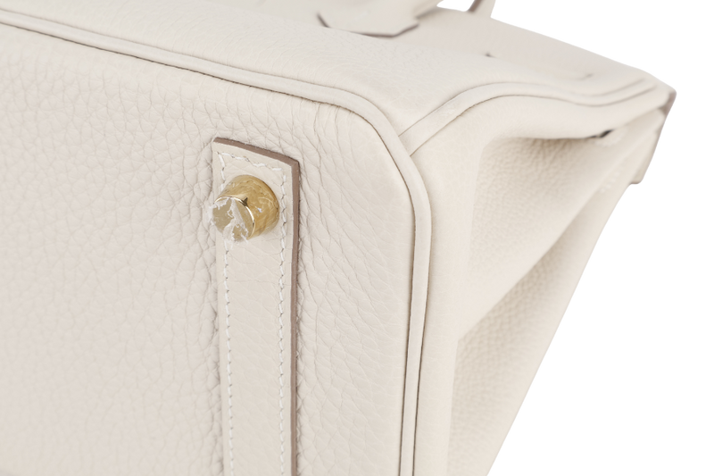 HERMES BIRKIN 25 CRAIE TOGO GOLD HARDWRAE STAMP W (YEAR 2024) WITH TWILLY, KEYS&LOCK AND BOX