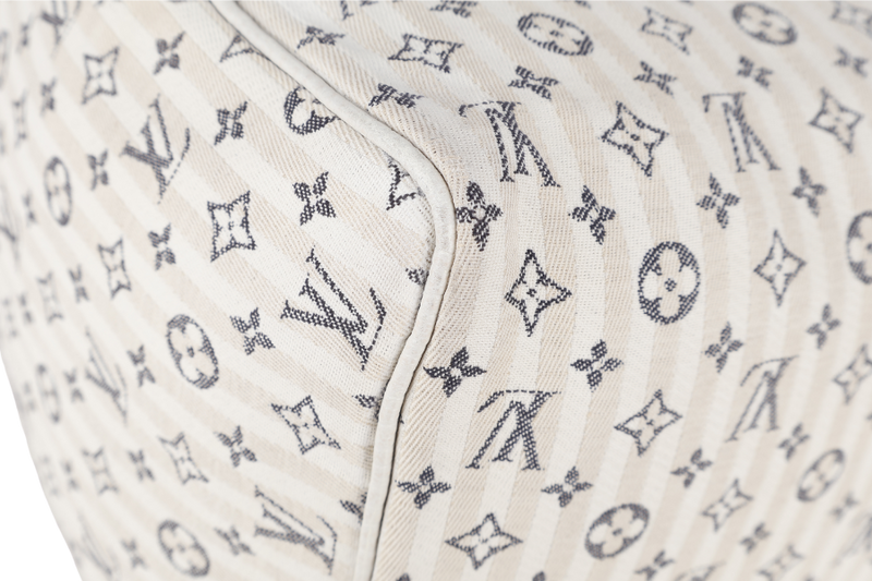LOUIS VUITTON SPEEDY 30 WHITE MONOGRAM MINI LIN CANVAS GOLD HARDWARE NO DUST COVER