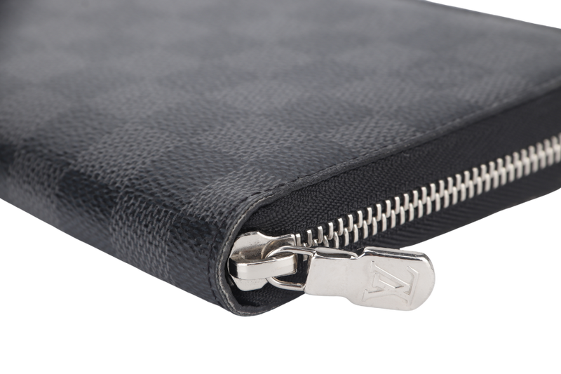 LOUIS VUITTON ZIPPY ORGANIZER (N60111) DAMIER GRAPHITE WITH DUST COVER AND BOX