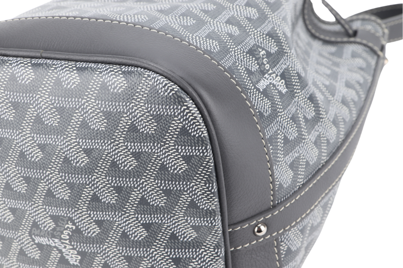 GOYARD BUCKET BAG GREY GOYARDINE WITH DUST COVER