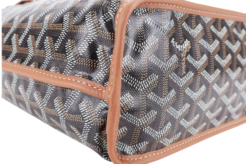 GOYARD ANJOU MINI BAG BLACK AND TAN COLOR WITH DUST COVER