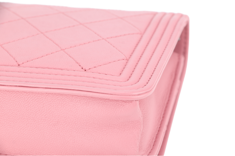 CHANEL PINK LAMBSKIN WOC SILVER HARDWARE (2160xxxx) WITH CARD ONLY