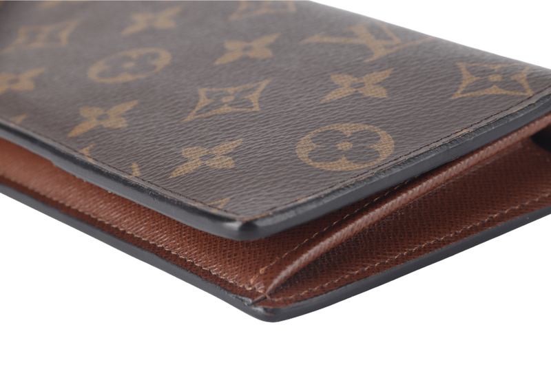 LOUIS VUITTON BRAZZA WALLET (M66540) BROWN MONOGRAM GOLD HARDWARE WITH DUST COVER AND BOX