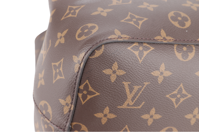 LOUIS VUITTON M44020 NEONOE MM MONOGRAM CANVAS GOLD HARDWARE WITH STRAPS AND DUST COVER