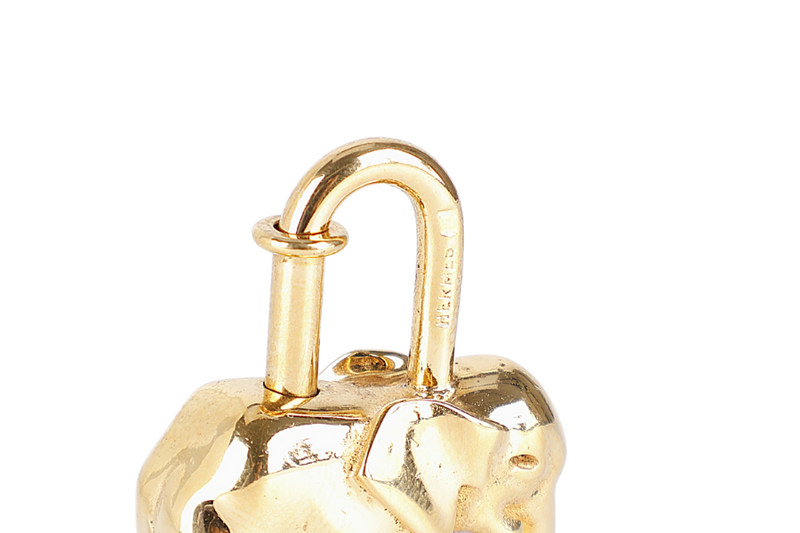 HERMES GOLD ELEPHANT LOCK WITH BOX