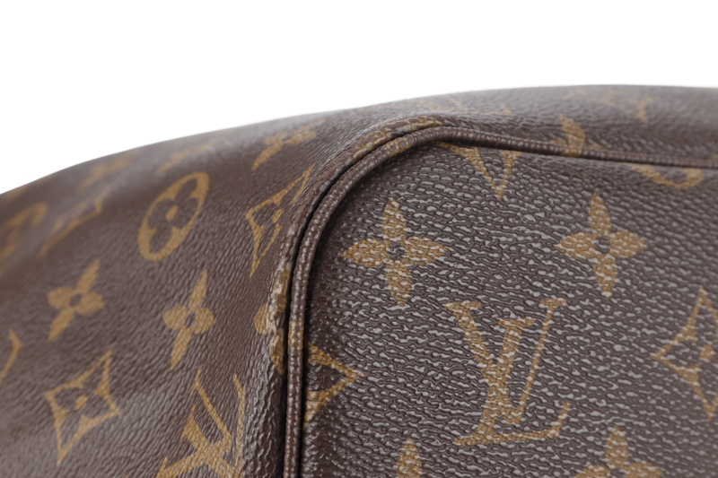 LOUIS VUITTON NEVERFULL MM (M46987) MONOGRAM CANVAS GOLD HARDWARE WITH POUCH