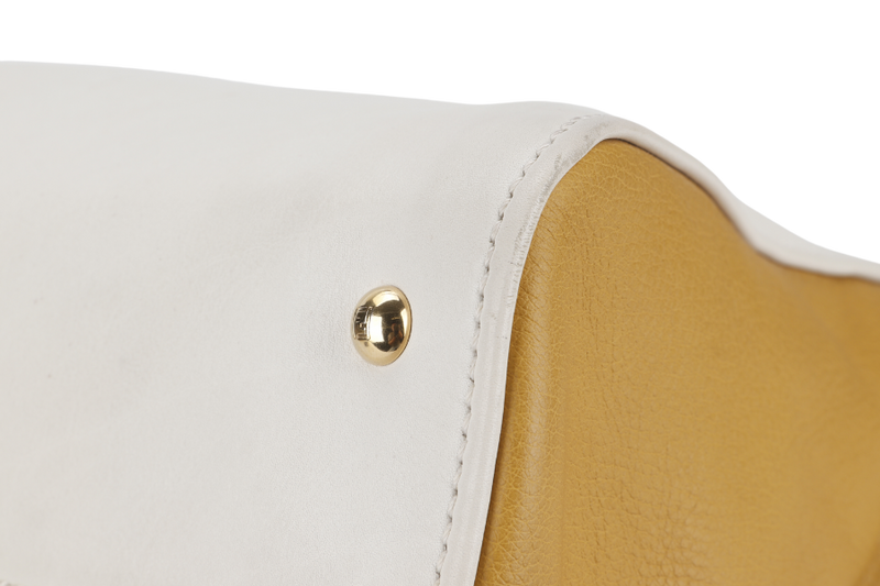 FENDI CHAMELEON LARGE TOTE BAG (8BL110-HQM) YELLOW WHITE GOLD HARDWARE WITH DUST COVER AND STRAP