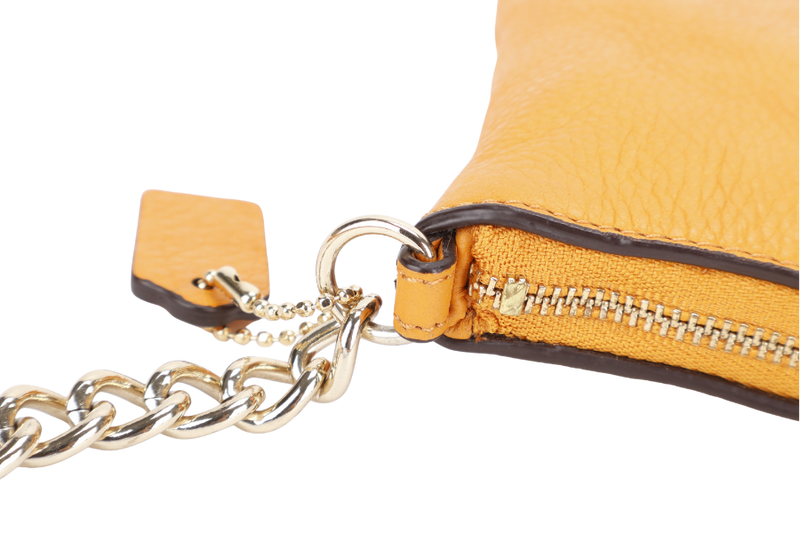 COACH QUINN CROSSBODY BAG ORANGE LEATHER GOLD HARDWARE NO DUST COVER