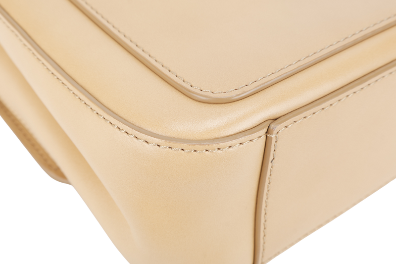 CHLOE C DOUBLE CARRY BAG BEIGE LEATHER GOLD HARDWARE WITH STRAPS AND DUST COVER