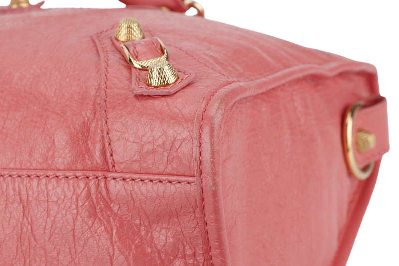 BALENCIAGA GIANT CITY TOTE (281770 6680) PINK CALFSKIN LEATHER GOLD HARDWARE NO DUST COVER