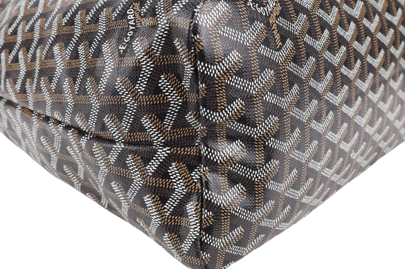 GOYARD BOHEME HOBO BAG BLACK GOYARDINE CANVAS WITH POUCH AND DUST COVER