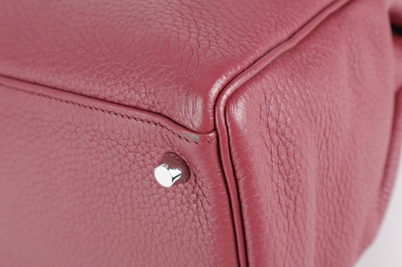 HERMES KELLY 28 (STAMP O) RETOURNE PINK TOGO LEATHER WITH STRAP, KEYS&LOCK, RAINCOAT, DUST COVER & BOX