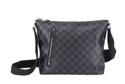 LOUIS VUITTON MICK MM MESSENGER BAG (N41106) DAMIER GRAPHITE SILVER HARDWARE WITH DUST COVER