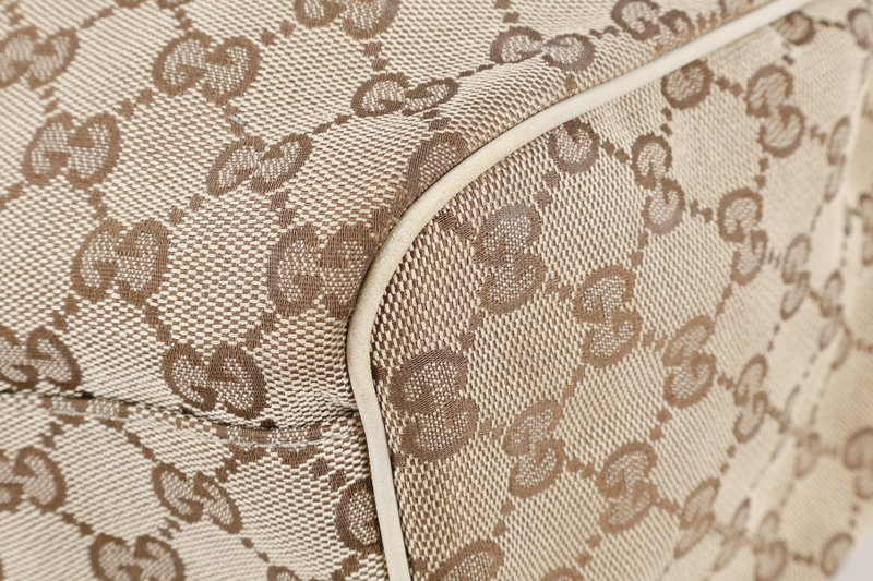 GUCCI GG SUKEY BROWN MEDIUM CANVAS HOBO BAG GOLD HARDWARE NO DUST COVER