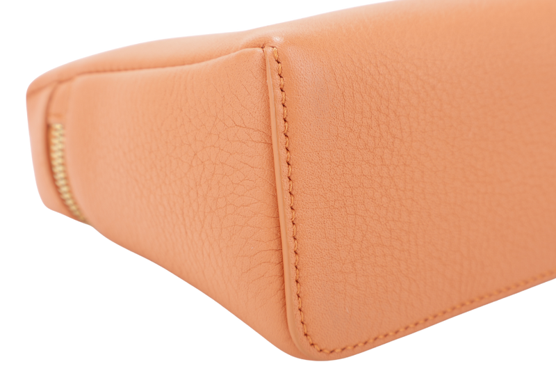 LORO PIANA EXTRA POCKET L19 GRAINED CALFSKIN CINNAMON ORANGE (LOAX) COLOR GOLD HARDWARE WITH DUST COVER AND BOX