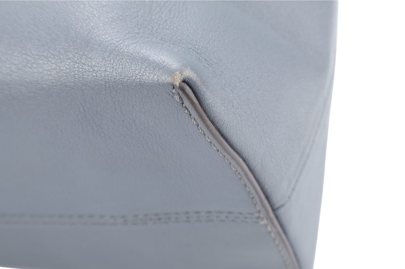 FENDI BY THE WAY SHOULDER BAG MEDIUM BLUE LEATHER SILVER HARDWARE WITH LONG STRAPS NO DUST COVER